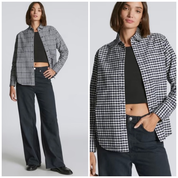 Everlane | The Must-have Oxford Shirt in Ocean Cavern Plaid | 8 - Picture 1 of 10